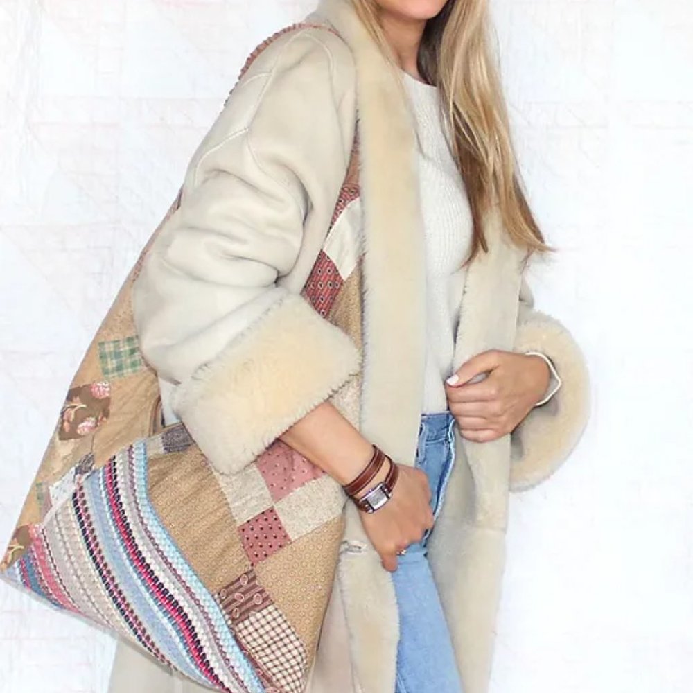Lindsey Berns Patchwork Jazz Hobo Bag Brand New OOAK - Picture 3 of 3